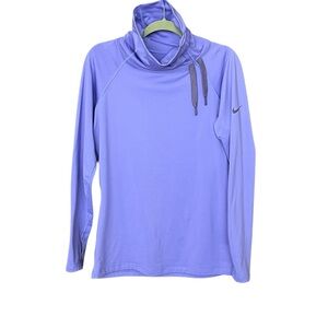 Nike Pro Hyperwarm Lavender Mock Turtleneck Training Sweatshirt Womens XL